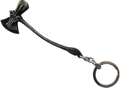 JARK Thor Hammer Stormbreaker Metal Pendant Movie Jewellery Car Key Chain2 (Silver) Key Chain
