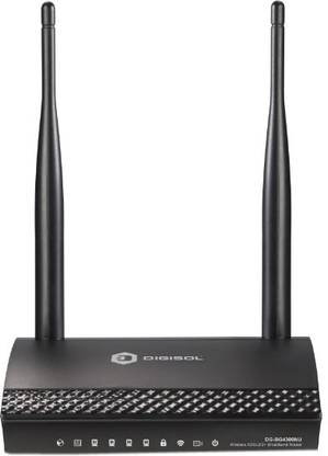 DIGISOL DG-BG4300NU Wireless Router 2.4 GHz 300 Mbps Wifi Speed Single Band External Antenna ADSL (Telephone), Ethernet (Cable Broadband)