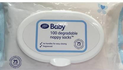 Boots Baby 100 Degradable Nappy Sacks - New Born