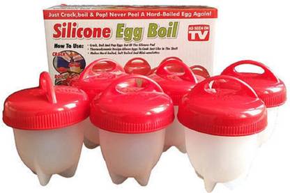 Venus Art Egglettes Egg Cooker - Hard Boiled Eggs without the Shell, 6 Egg Cups Egg Pocher Egg Cooker
