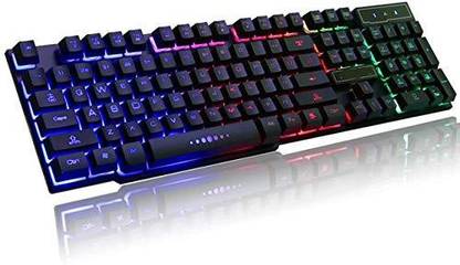 Protokart Rainbow 999 Wired USB Standard Gaming Keyboard Compatible with Desktop, Laptop, Mac