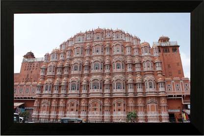 Pintura Hawa Mahal of Jaipur Designer Painting # Wall Decor # Home Décor # Art Painting # Unique Design # Attractive Frames # Pintura exclusive Framed Wall Art Paintings(Wooden framed painting size 18 Inch X 12 Inch) Spray Paint 12 inch x 18 inch Painting