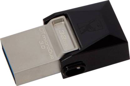 KINGSTON OTG DataTraveler MicroDuo 32 GB Pen Drive Compatible with Desktop Computer, Mobile, Tablet USB 3.0 Metal Case