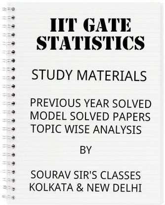 Study Material On Iit Gate Statistics With Previous Year Solved Paper, Model Solved Papers, Topic Wise Analysis
