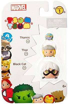Tsum Tsum Marvel 3-Pack Black Cat/Thor/Thanos Toy Figure