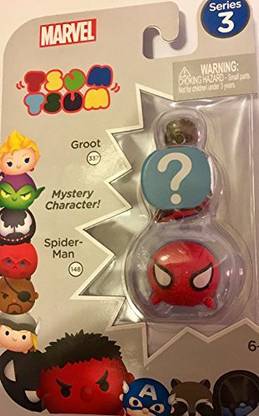 Disney Tsum Tsum Marvel 3-Pack Series 3 Groot/Hidden/Spider-Man Toy Figures ... ...