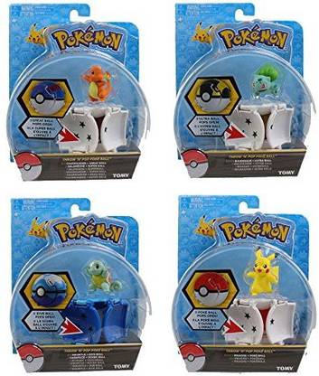 Figures Pokemon Tomy Throw 'N' Pop Poke Balls - Set Of 4