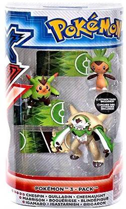 Pokemon Center Tomy Basic Figure Evolution 3-Pack Chespin, Quilladin & Chesnaught