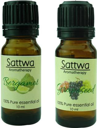 Sattwa Bergamot,grapeseed Diffuser, Aroma Oil 100% Pure, Natural & Therapeutic Grade Aromatherapy, Massage & Aroma Diffusers Essential Oil Bergamot,grapeseed 10ml