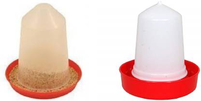 Praish Quail & Chick Feeder & Drinker Combo 500 grams capacity (Small Size) Ground Bird Feeder