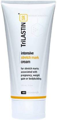 EC Research Corp TriLASTIN-SR Maximum Strength Stretch Mark Cream, Unscented, 5.5 fl oz. - Hypoallergenic, Paraben-Free Formula
