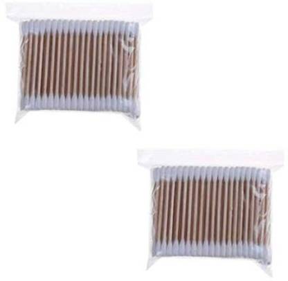 Hua You Wooden Stick Double Head Tips Natural Pure Cotton Swabs Ear Cleaning Picks Buds