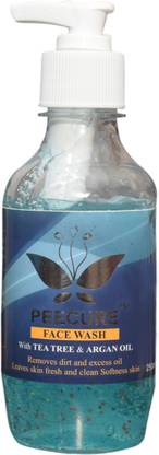 PEECURE Facew Wash 250 ml With Tea tree oil,Argan oil,Vitamin E and Alovera Extract Face Wash