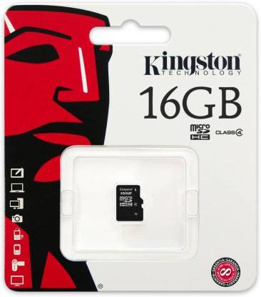 KINGSTON 16 GB MicroSDHC Class 4 4 MB/s  Memory Card