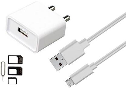 A2Z shop Wall Charger Accessory Combo for Karbonn A1 Plus Champ, Karbonn S18, Karbonn Titanium S21, Karbonn Titanium S1 Plus, Karbonn A27 Plus, Karbonn Titanium Dazzle S201, Karbonn Platinum P9, Karbonn A25, Karbonn Titanium 3D, Karbonn A5 Turbo, Karbonn Titanium S2 Plus, Karbonn Titanium S15 Plus, Karbonn Titanium S5 Ultra, Karbonn Smart A4 Plus Charger Original Adapter Like Mobile Charger | Power Adapter | Wall Charger | Fast Charger | Android Smartphone Charger | Battery Charger | Hi Speed Travel Charger With 1 Meter Micro USB Cable Charging Cable Data Cable And SIM Adapter
