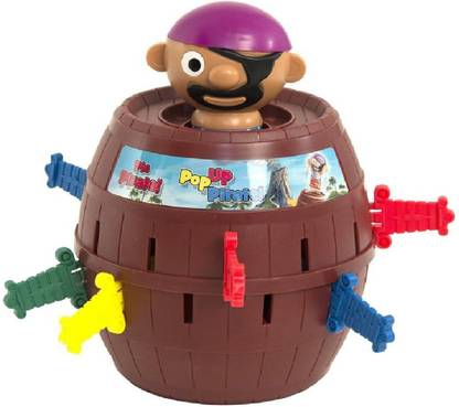 M-Alive POP-Up Pirate Barrel- Try your luck Game for Little KIds