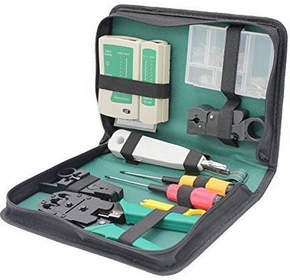 Techtest Network tool kit - Green, network tool kit bag, Lan tester, Lan tester cat-5,6 cable network Lan, Lan tester RJ45, lan tester RJ45 crimping, lan tester combo, crimping tools, crimping tool for cable, RJ45 crimping tool, wire stripping tool, tool kit, tool kit set, tool kit bag, tool kit electronic, Network tool kit - Green, network tool kit bag, Lan tester, Lan tester cat-5,6 cable network Lan, Lan tester RJ45, lan tester RJ45 crimping, lan tester combo, crimping tools, crimping tool for cable, RJ45 crimping tool, wire stripping tool, tool kit, tool kit set, tool kit bag, tool kit electronic, Manual Crimper