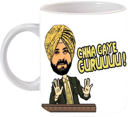 Printgasm By SS Chha Gye Guru Ceramic (350 ml) Ceramic Coffee Mug
