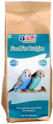 Jimmy Food For Budgie - 400 GMS Pack - Bird Food 0.51 kg Dry Adult Bird Food