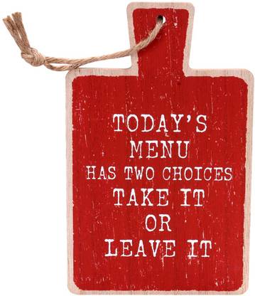 scrafts Today's Menu Platter Shaped Wooden Wall Hanging/kitchen use/restaurant use/hotel use/Café use/Bar use/Pub use.