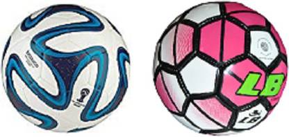 Locham Brothers Striker & Brazuca Combo Pack Football - Size: 5