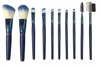 L'Rivara 10 Piece Makeup Brush Set Model LR-102 (Blue)