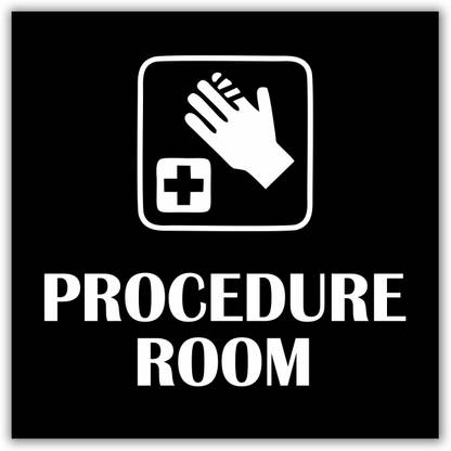 signEver Procedure Room Sign Bord Medical Collage Hospital Signage (20x20cm) With Double Sided Gum Tape At Back Side Emergency Sign