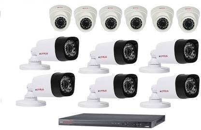 CP प्लस 16 channel dvr with 6 dome 6 bullet cctv camera सिक्योरिटी कैमरा