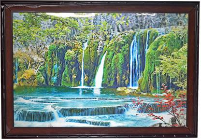 Saffronworld 3D Look Wall Painting-4 Size (65 x 45 Cm) Digital Reprint 17.5 inch x 22.5 inch Painting