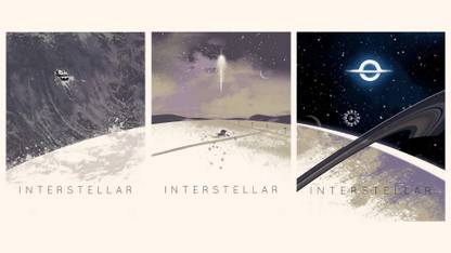 Interstellar - Triptych - Small Poster Paper Paper Print
