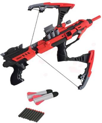 EMOB High Speed Cross Bow Archery Weapon Toy with 4 Big Missile and 10 Soft Foam Darts Bows & Arrows