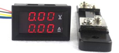 DC 0-100V 50A Voltmeter Ammeter LED Dual Digital Volt Amp Meter Gauge W/ Shunt