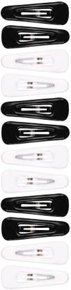 Abhi Solid Glossy Look 12Pcs - (6 Pair) Tic Tac Clip