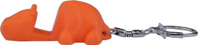 Classic Creations Mobile Phone Stand Cum Keychain - Orange Hippo Keyring Key Chain Keyfob Key Chain