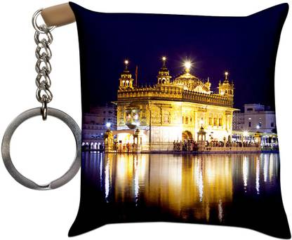 CRAZYINK NIGHT VIEW OF GOLDEN TEMPLE SOFT CUSHION PILLOW Key Chain
