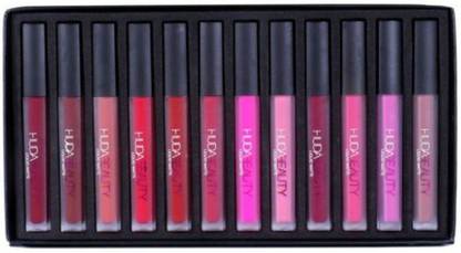 Huda Beauty Liquid Matte lipstick set of 12  (multicolour)