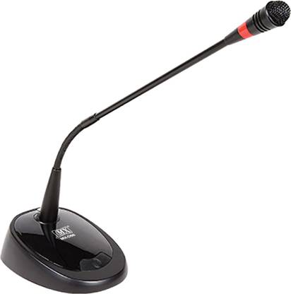 MX Professional Gooseneck Flexible Microphone with Light, Feather Touch, Display & Base Built in Battery Compartment Phantom Power supply Table Top Conference Mic Microphone