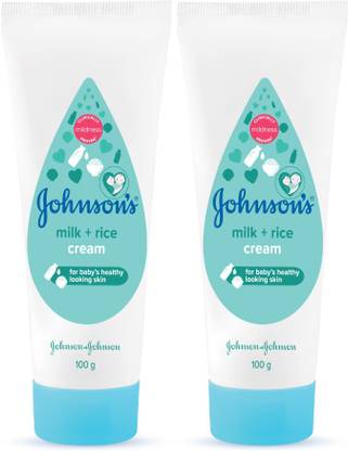 johnson's न्यू मिल्क और राइस क्रीम 100 gm (2 का पैक)