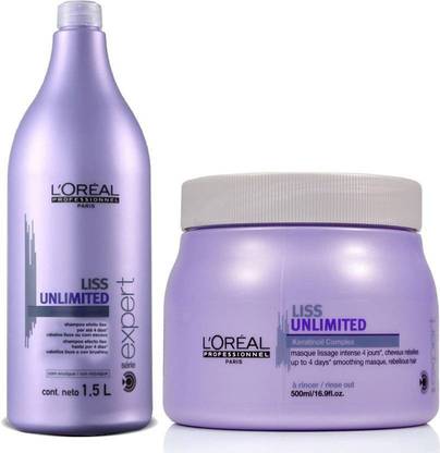 L'Oréal Paris Professional liss unlimited shampoo 1000ml and mask 500ml
