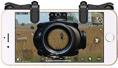 STOCKHAWKERS PUBG Mobile Game Controller, Gaming Trigger Fire Button Aim Key, Battle Royale L1R1 Sensitive Shoot and Aim Gift for Adult Kids (2Pcs Black)  Gaming Accessory Kit