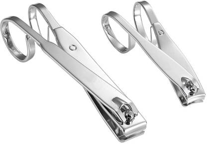 TASLAR Toenail & Grip Nail Cutter Clipper Set Sharp Stainless Steel Blade Set of 2