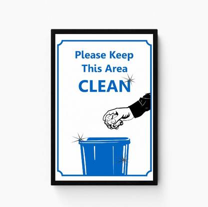 area clean office courtesy signs Paper Print