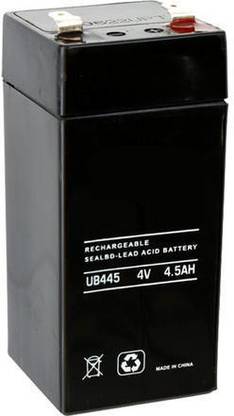 VGS MARKETINGS 4V 4.5Ah maintenance Free Rechargable Battery Emergency Light Toys UPS 4V 4.5 Ah Sealed Lead Acid Battery for Solar Lights Home Electronics AGM Solar Battery