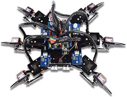 Genrc Adeept Hexapod 6-Legs Spider Robot Kit for Arduino UNO R3 and Nano | 2.4G Wireless Remote Control | Obstacle Avoidance | Robot S