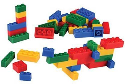 Genrc Assorted Color And Shape Interlocking Connecting Bricks Blocks (50)