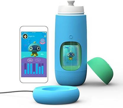 Genrc Gululu The Interactive Smart Water Bottle & Health Tracker for Kids (Bowhead Blue)