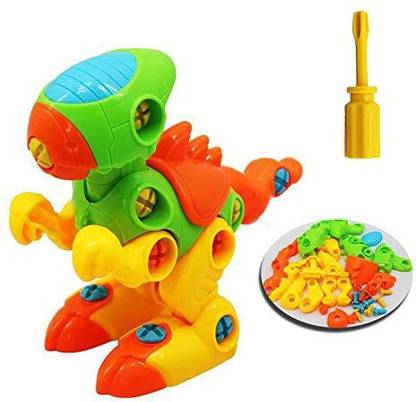 Genrc Aolvo Take Apart Dinosaur Toys, Creative Learning Toy Building Play Set - Educational Construction Kit for Preschool, Kindergart