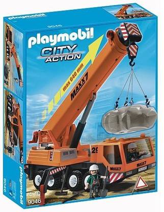 Genrc Playmobil - Heavy Duty Mobile Crane - 2016 Version - 9046