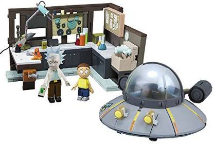 Genrc McFarlane Toys Rick and Morty Spaceship and Garage Large Construction Set Toy-Interlocking-Building