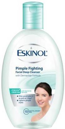 ESKINOL Pimple Fighting Facial Deep Cleanser with Anti-Bacterial Formula 225mL Face Wash
